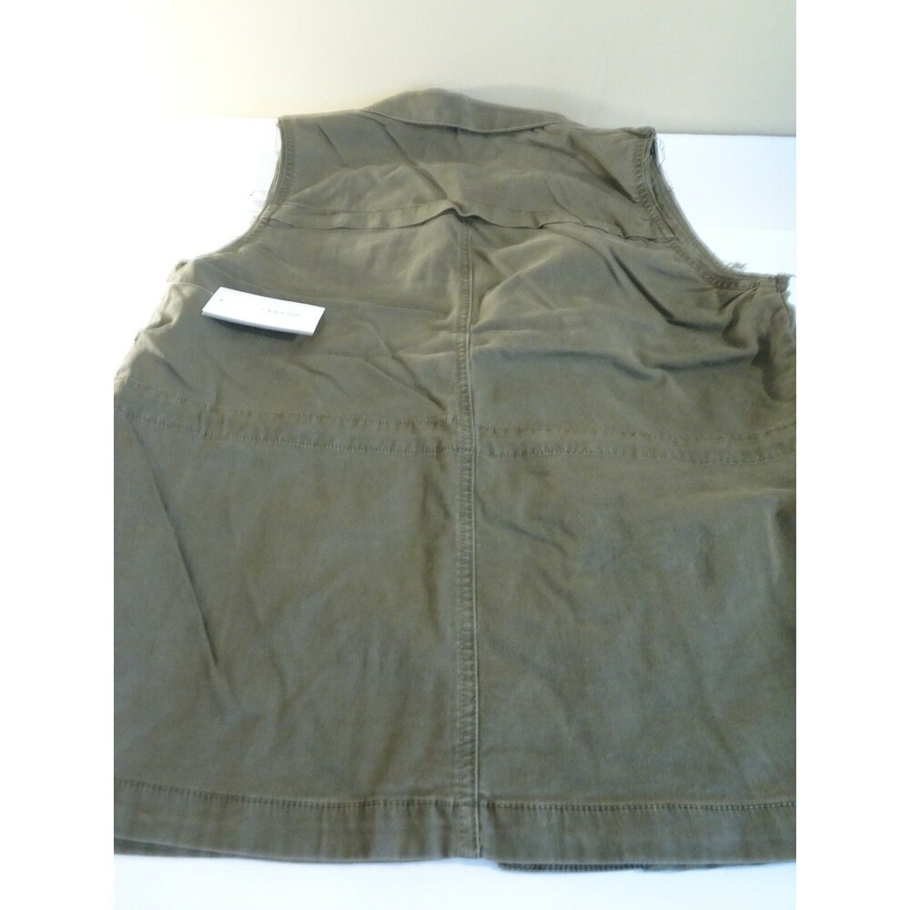 J Brand Women's Distress Trooper Vest Jacket Olive Sz S NWOT 248.00 - Picture 8 of 9